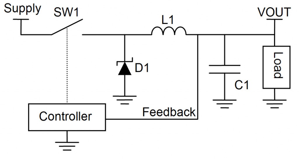 Simplified Switching Buck Regulator Circuit