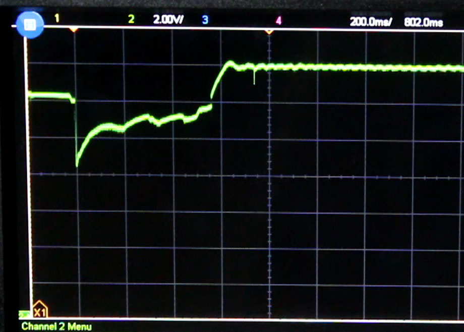 Battery voltage when cranking