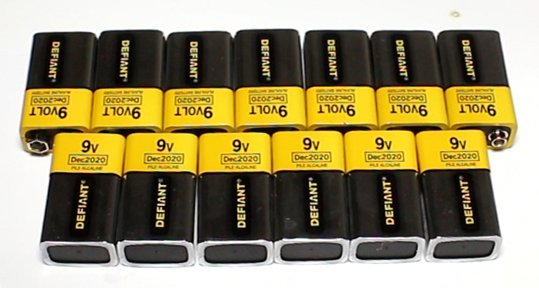13x 9V Batteries in Series